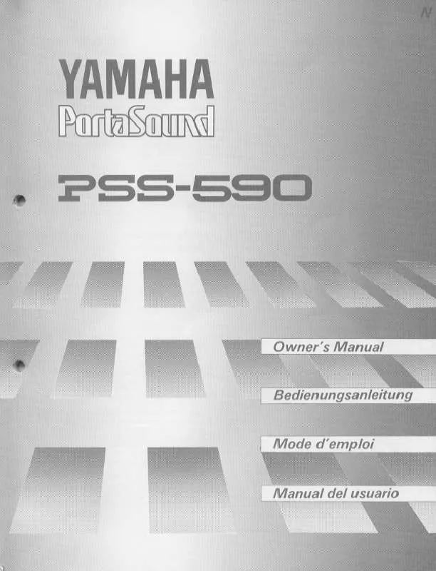 Mode d'emploi YAMAHA PSS-590