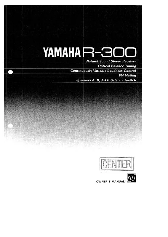 Mode d'emploi YAMAHA R-300