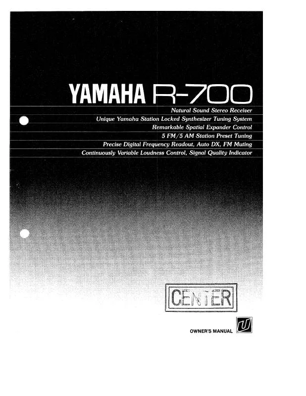 Mode d'emploi YAMAHA R-700