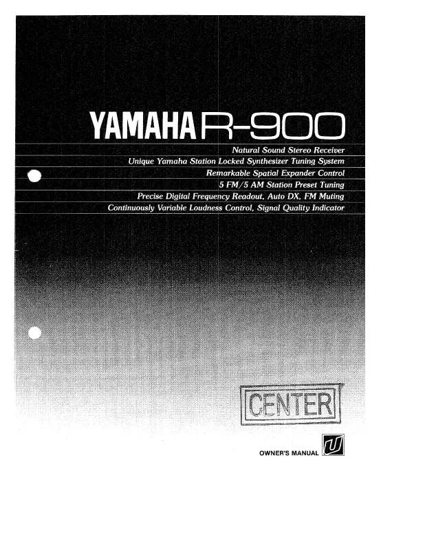 Mode d'emploi YAMAHA R-900
