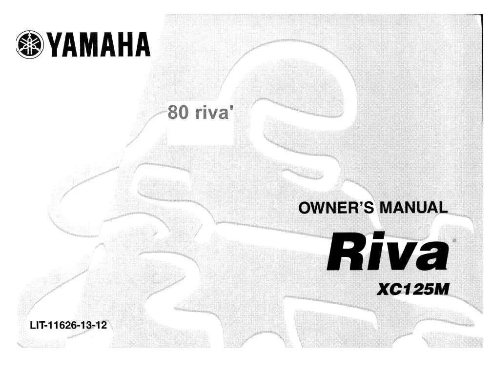 Mode d'emploi YAMAHA RIVA 125-2000