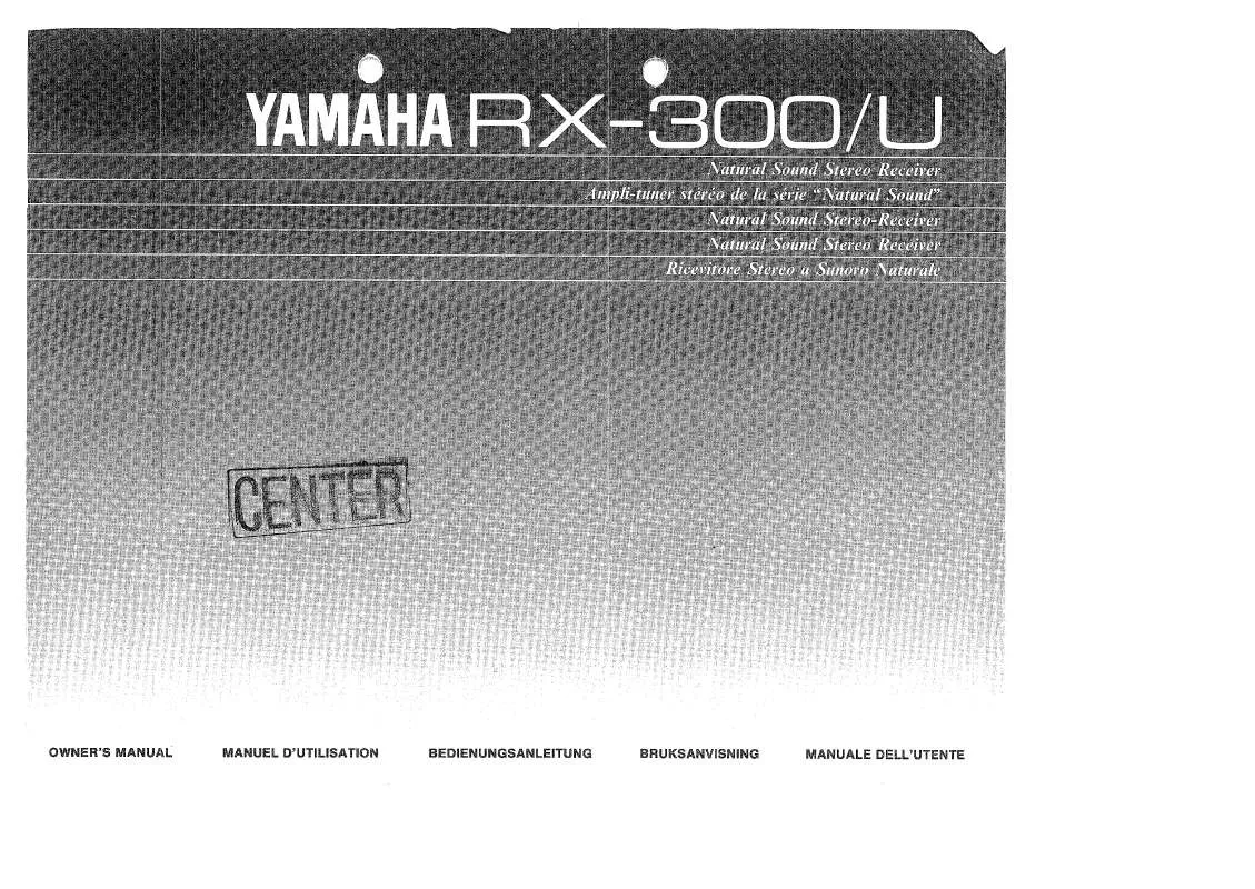 Mode d'emploi YAMAHA RX300-U