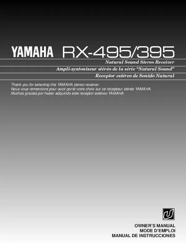 Mode d'emploi YAMAHA RX-395