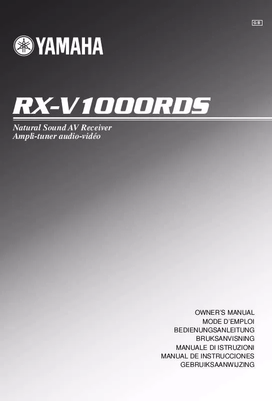 Mode d'emploi YAMAHA RX-V1000RDS