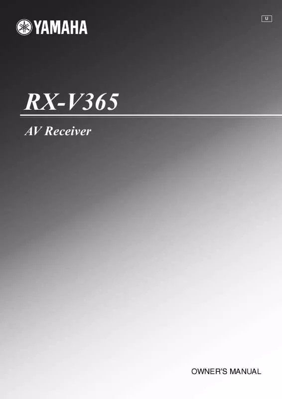 Mode d'emploi YAMAHA RX-V365