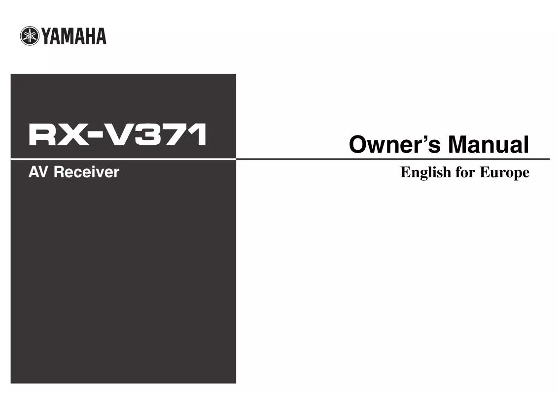 Mode d'emploi YAMAHA RX-V371