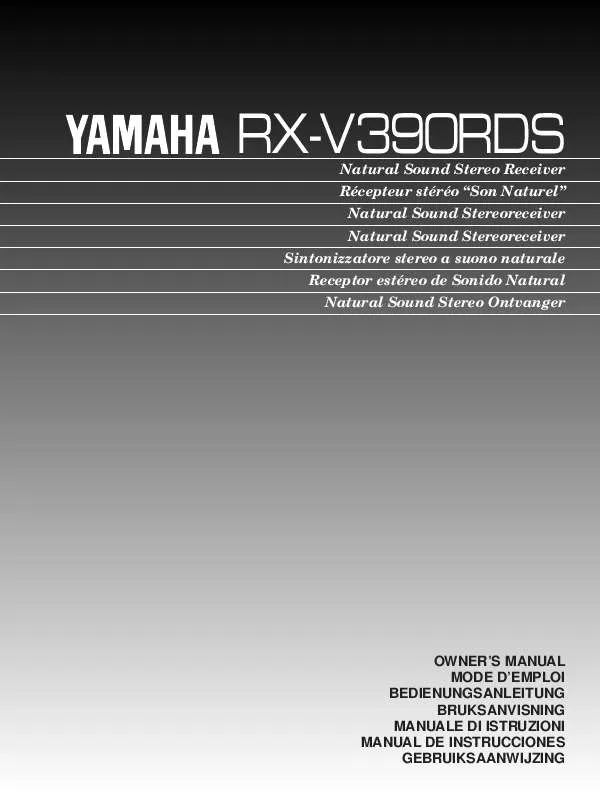 Mode d'emploi YAMAHA RX-V390RDS