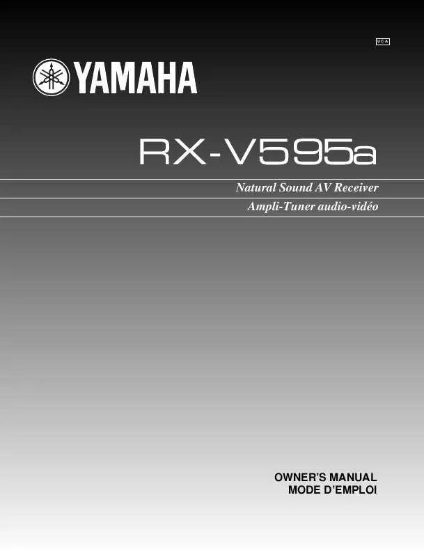 Mode d'emploi YAMAHA RX-V595A