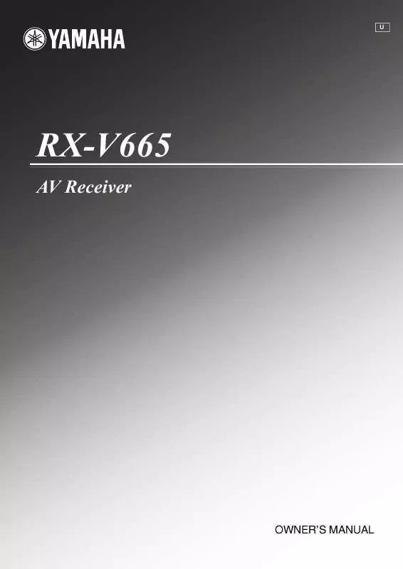 Mode d'emploi YAMAHA RX-V665