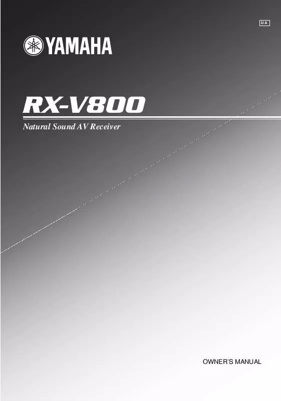 Mode d'emploi YAMAHA RX-V800