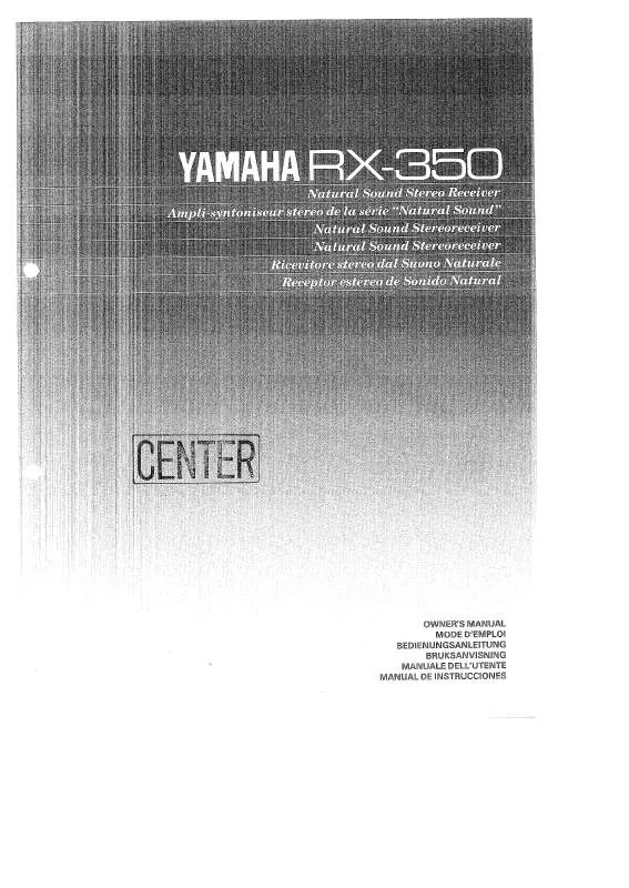 Mode d'emploi YAMAHA RX-350