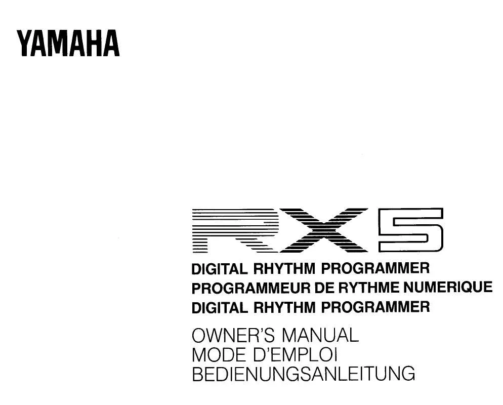 Mode d'emploi YAMAHA RX-5E