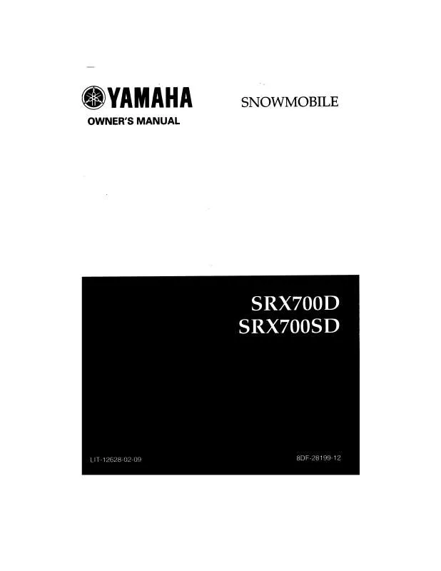 Mode d'emploi YAMAHA SRX700-2000