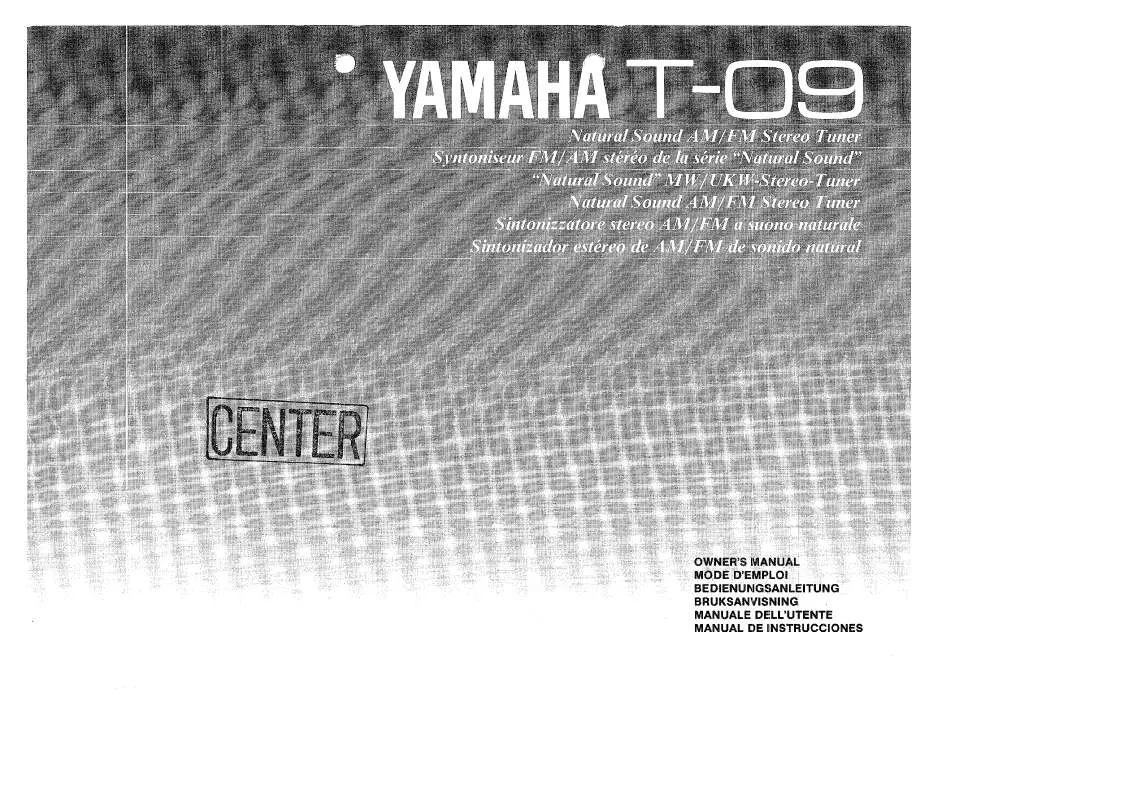 Mode d'emploi YAMAHA T-09