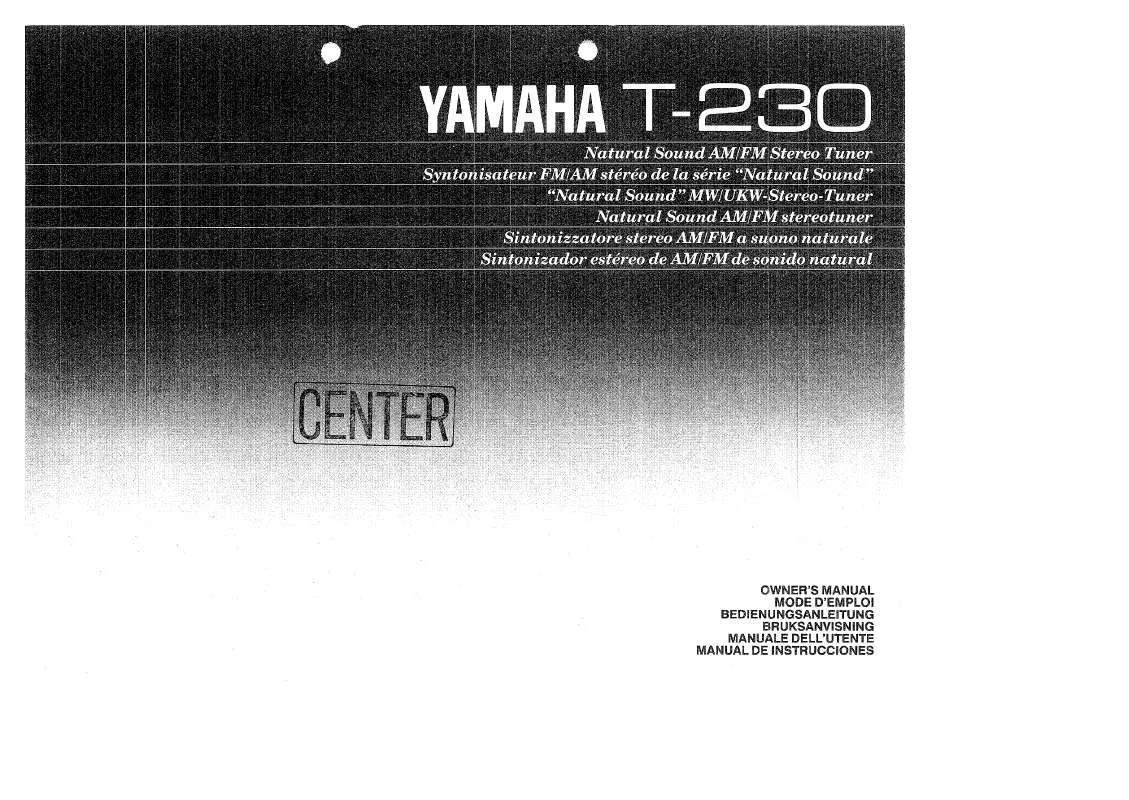 Mode d'emploi YAMAHA T-230