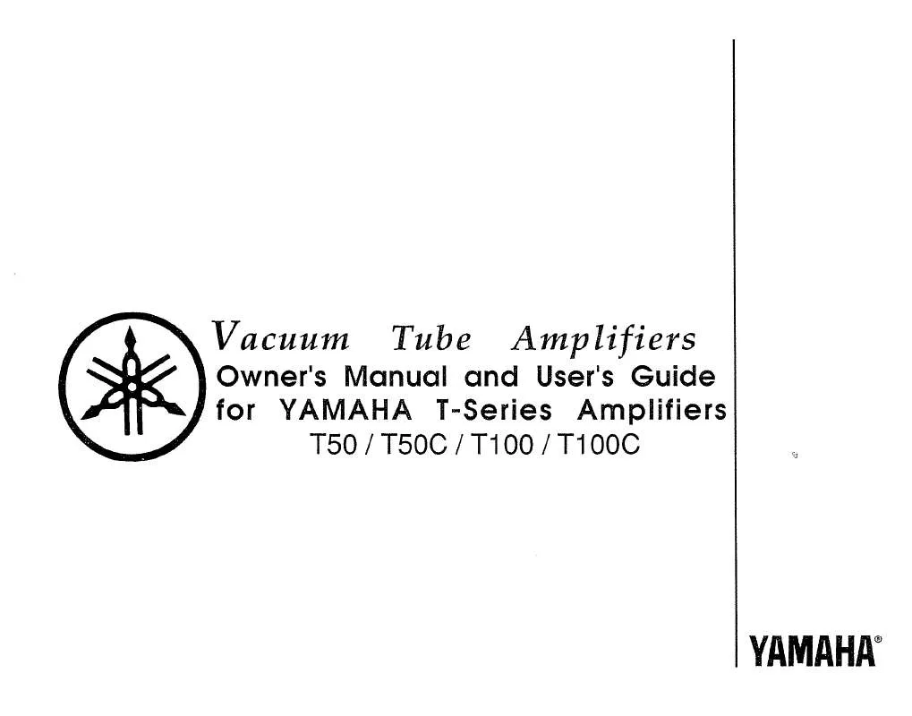 Mode d'emploi YAMAHA T50-T50C-T100-T100C