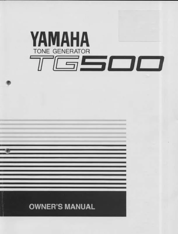 Mode d'emploi YAMAHA TG500E1