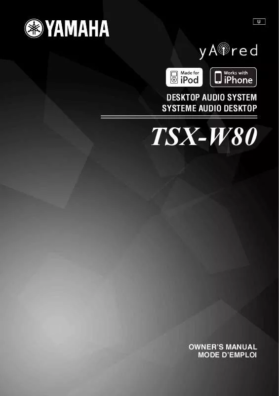 Mode d'emploi YAMAHA TSX-W80