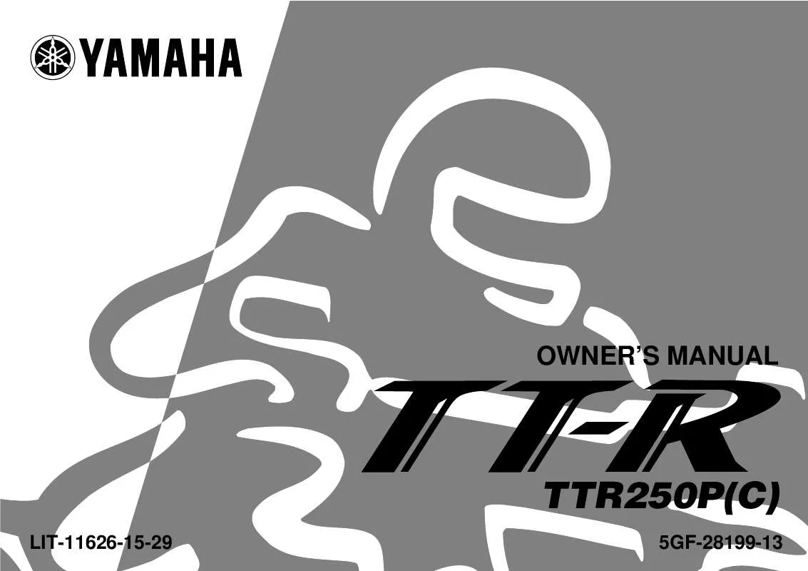 Mode d'emploi YAMAHA TTR250-2002