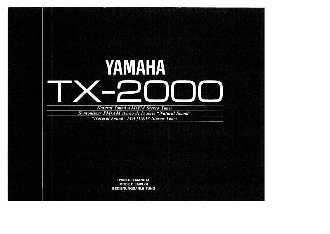 Mode d'emploi YAMAHA TX-2000