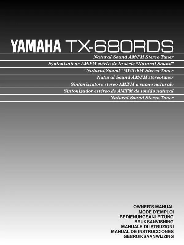 Mode d'emploi YAMAHA TX-680RDS