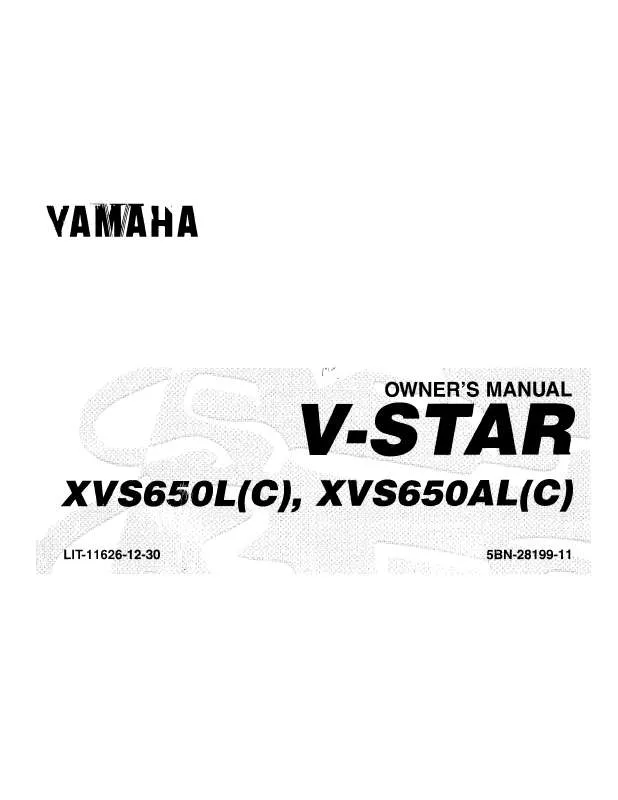 Mode d'emploi YAMAHA V STAR CLASSIC-1999