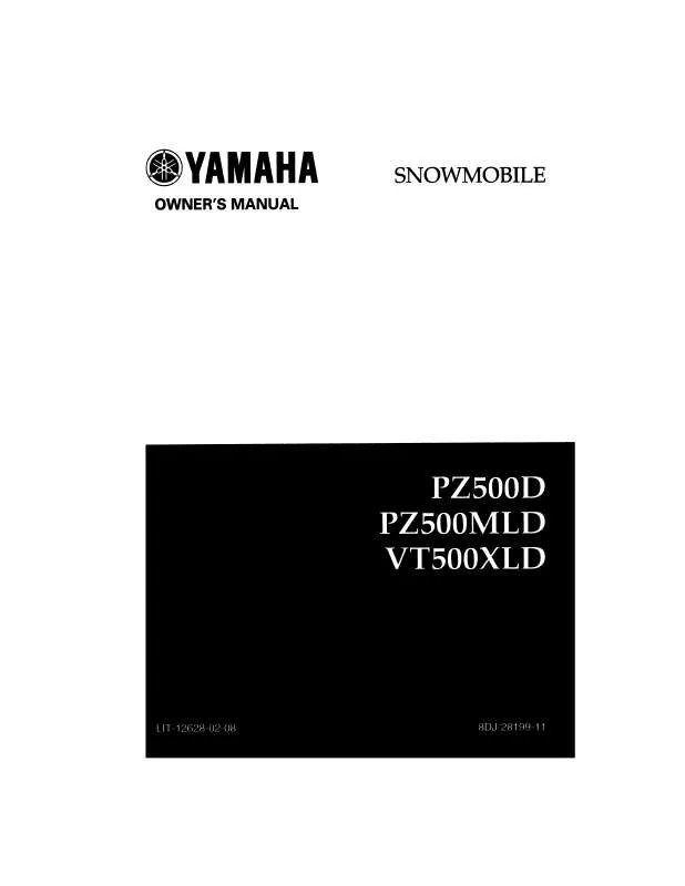 Mode d'emploi YAMAHA VENTURE XL-2000
