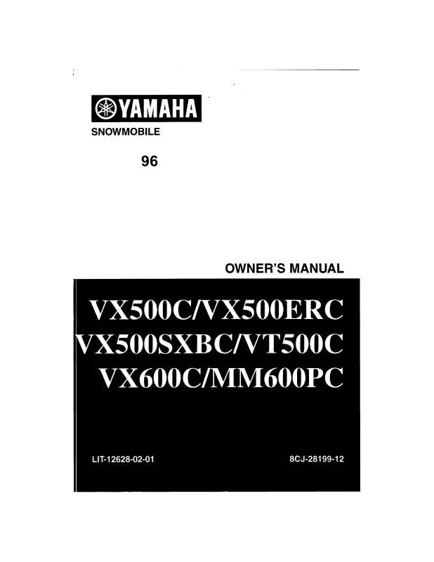 Mode d'emploi YAMAHA VMAX 500 SX-1999
