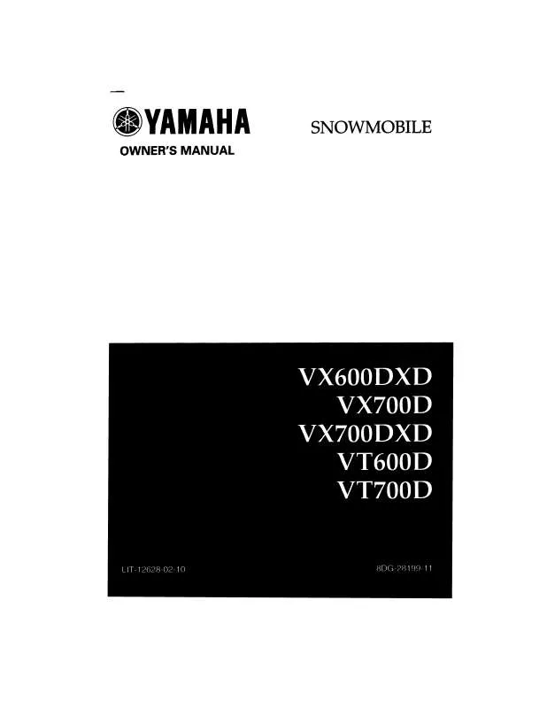 Mode d'emploi YAMAHA VMAX 600 DELUXE-2000