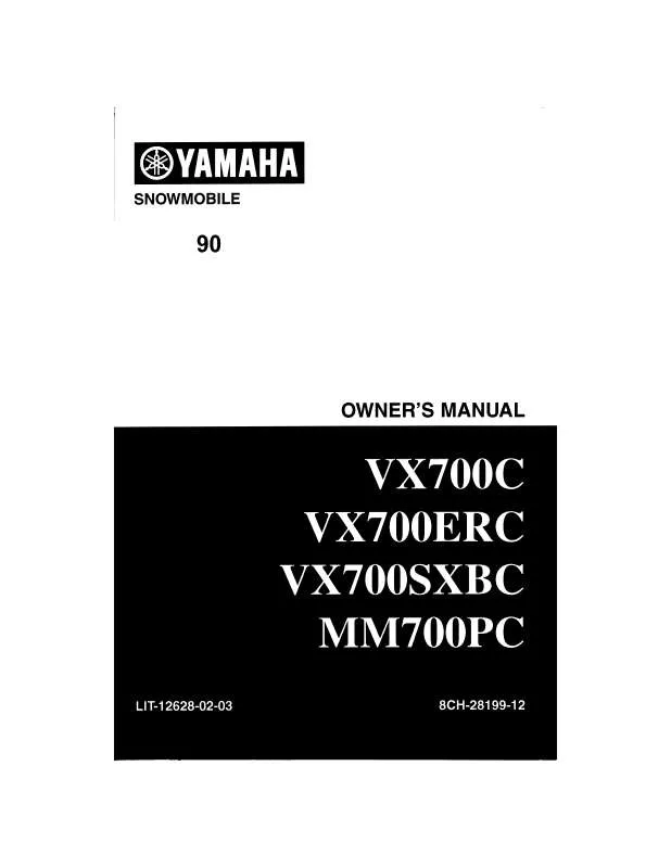 Mode d'emploi YAMAHA VMAX 700 SX-1999