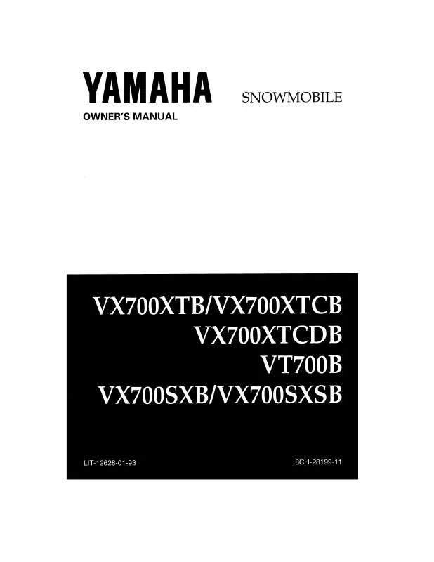 Mode d'emploi YAMAHA VMAX 700 XTC DELUXE-1998