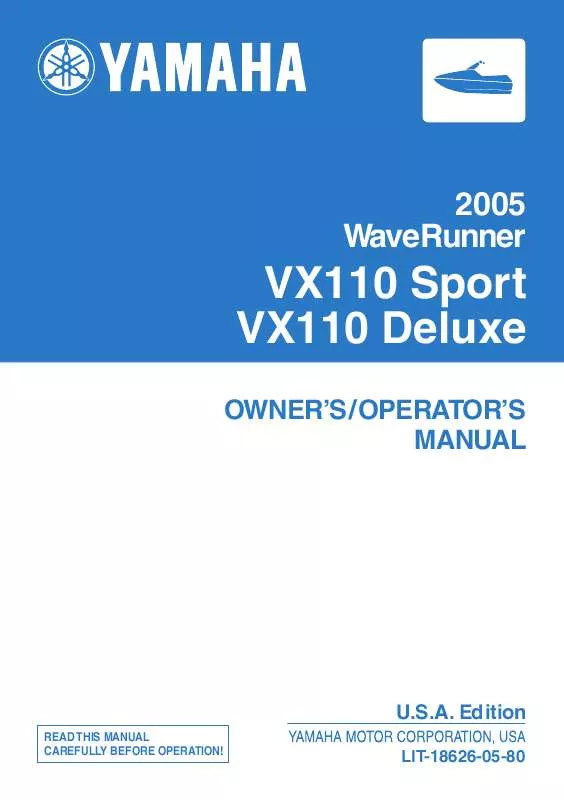 Mode d'emploi YAMAHA VX110 DELUXE-2005