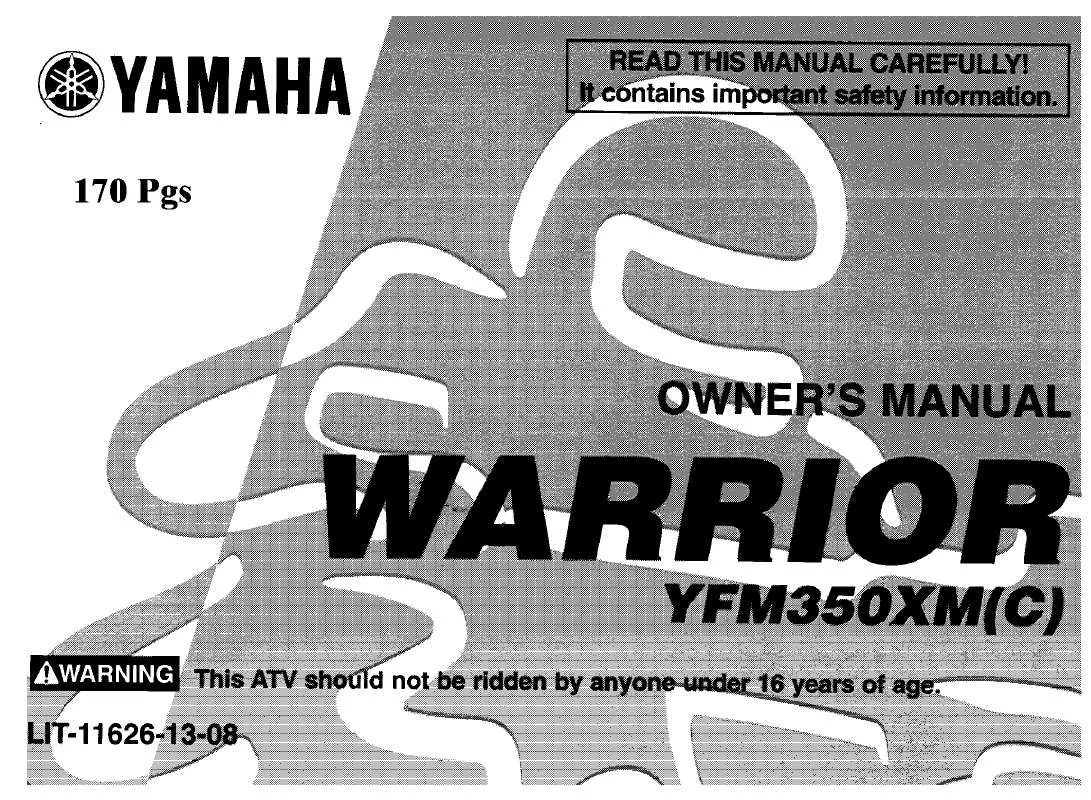 Mode d'emploi YAMAHA WARRIOR-2000