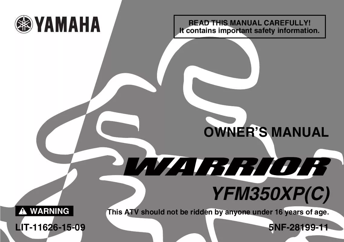 Mode d'emploi YAMAHA WARRIOR-2002