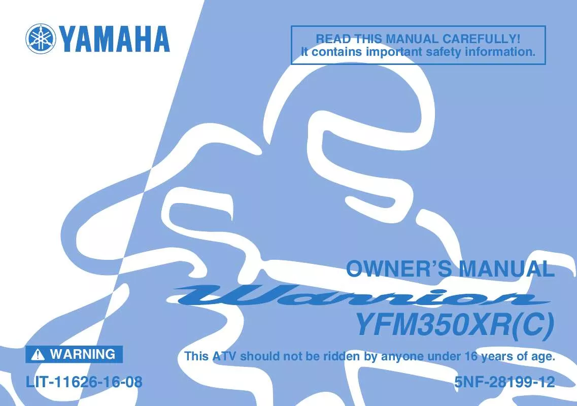 Mode d'emploi YAMAHA WARRIOR-2003