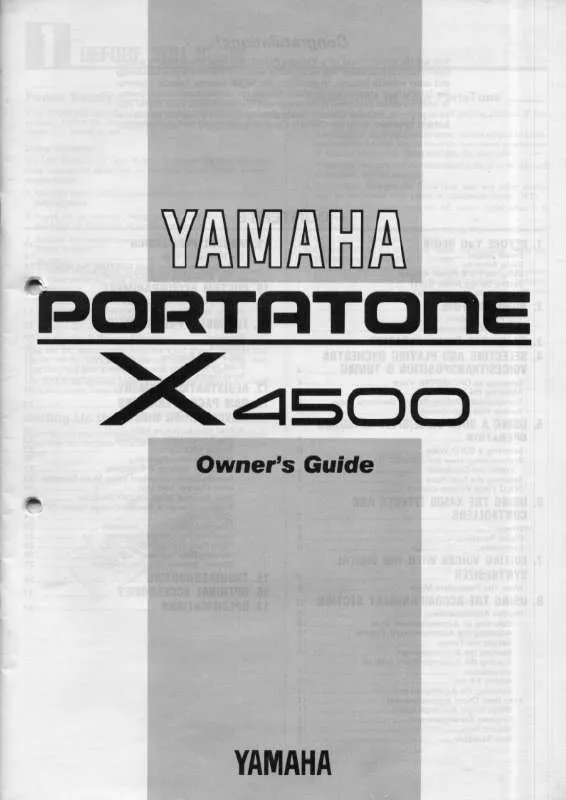 Mode d'emploi YAMAHA X4500