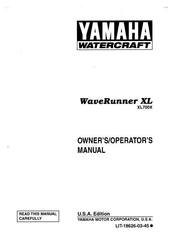 Mode d'emploi YAMAHA XL700-1999