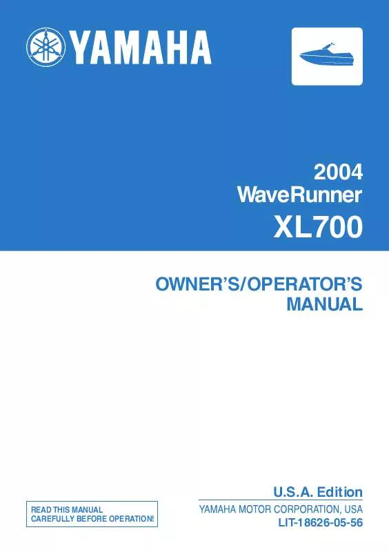Mode d'emploi YAMAHA XL700-2004