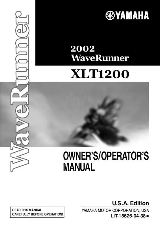 Mode d'emploi YAMAHA XLT1200-2002