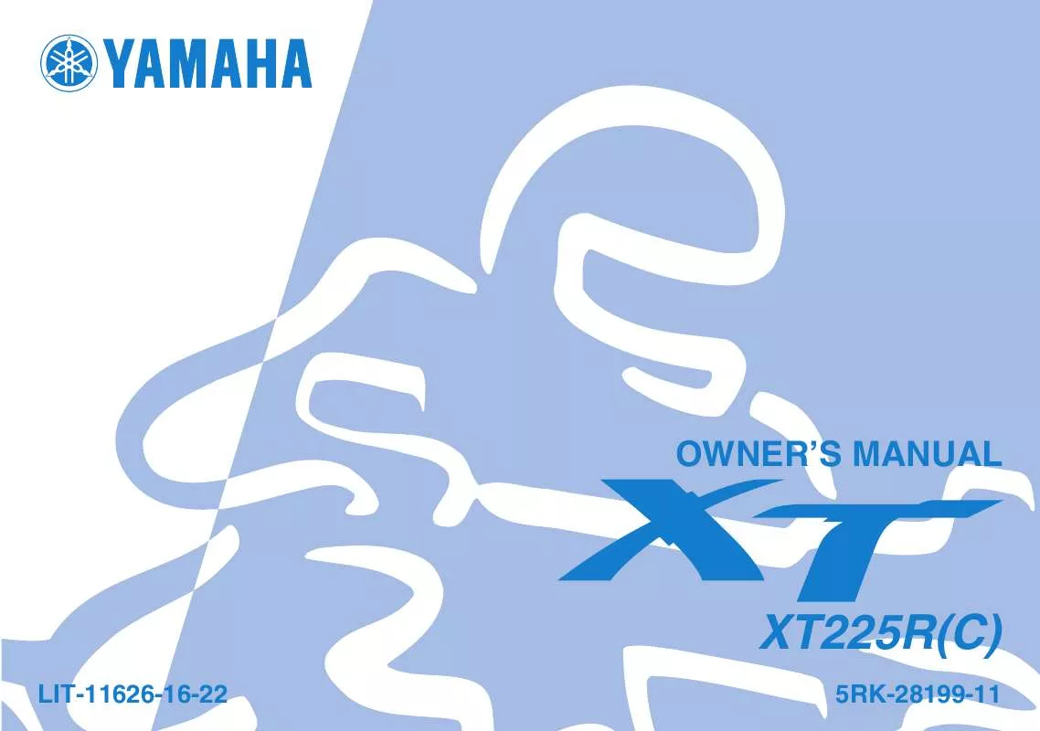 Mode d'emploi YAMAHA XT225-2003