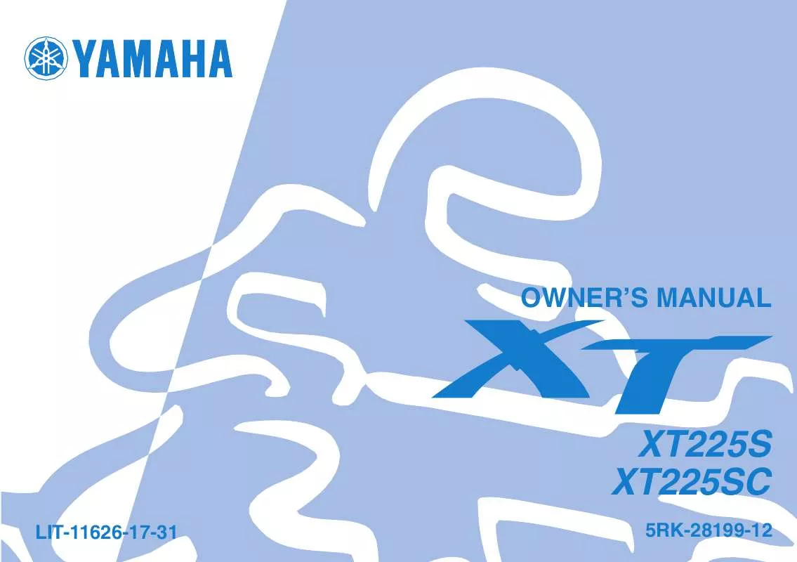 Mode d'emploi YAMAHA XT225-2004