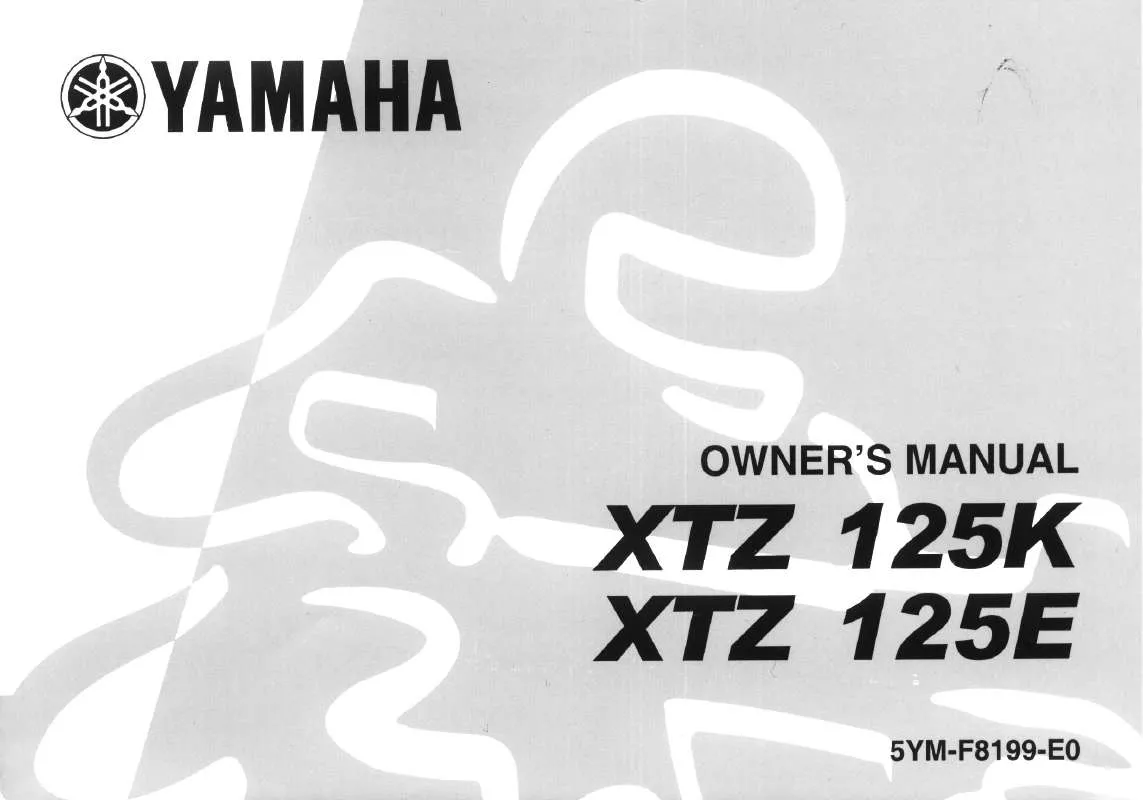 Mode d'emploi YAMAHA XTZ125-2003
