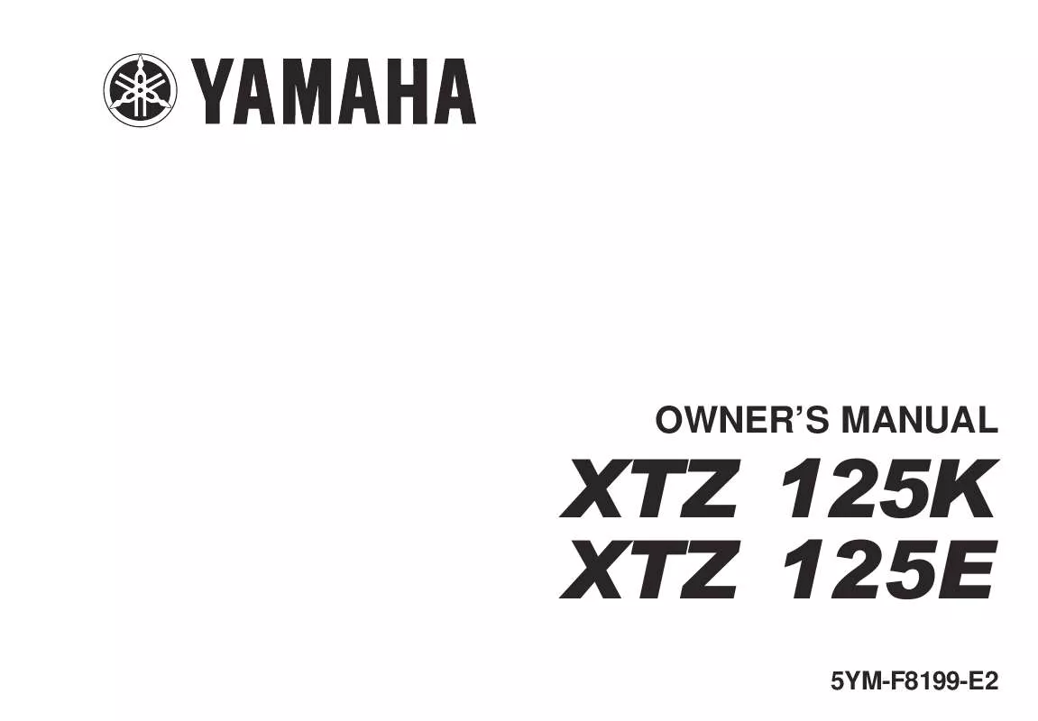Mode d'emploi YAMAHA XTZ125-2007