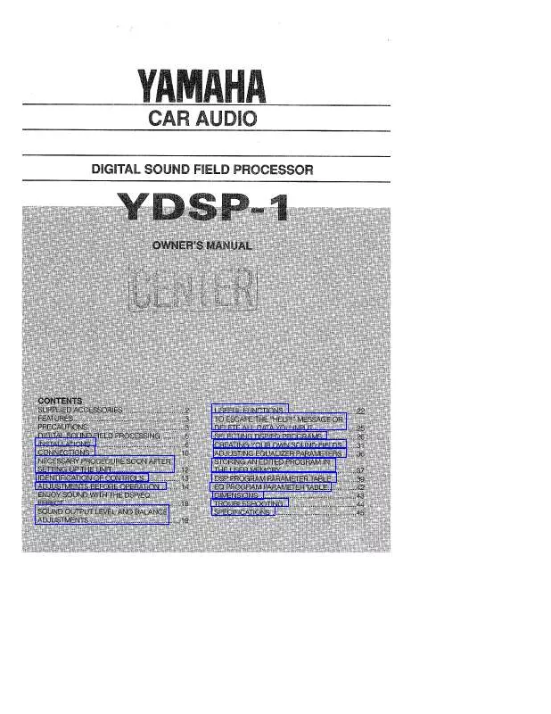 Mode d'emploi YAMAHA YDSP-1