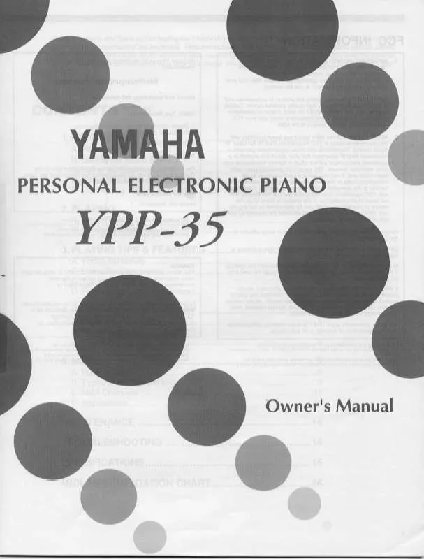 Mode d'emploi YAMAHA YPP-35