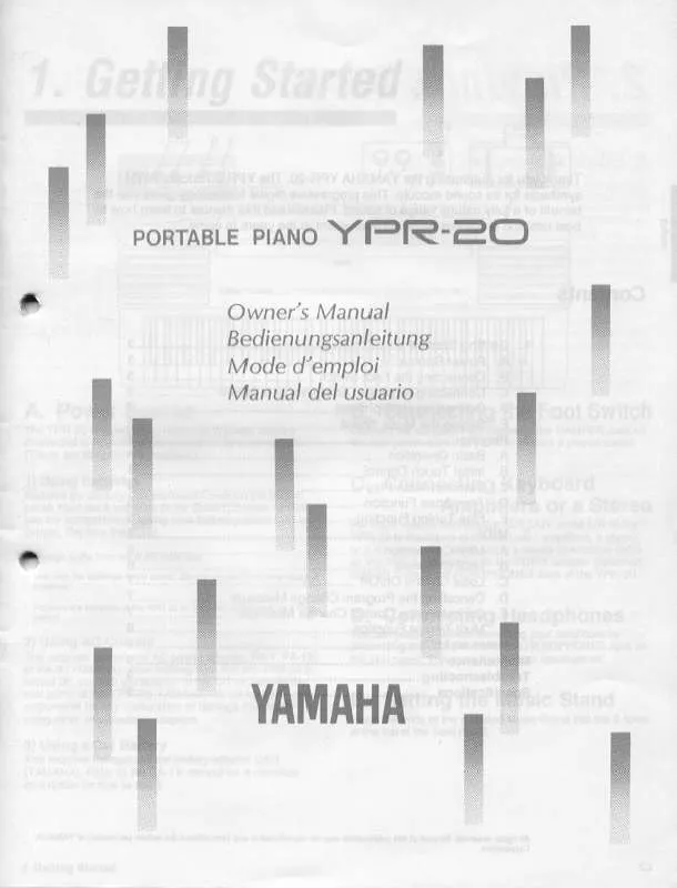 Mode d'emploi YAMAHA YPR-20