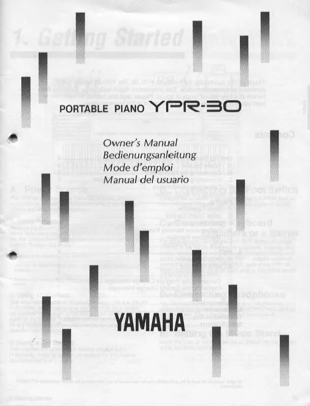 Mode d'emploi YAMAHA YPR-30