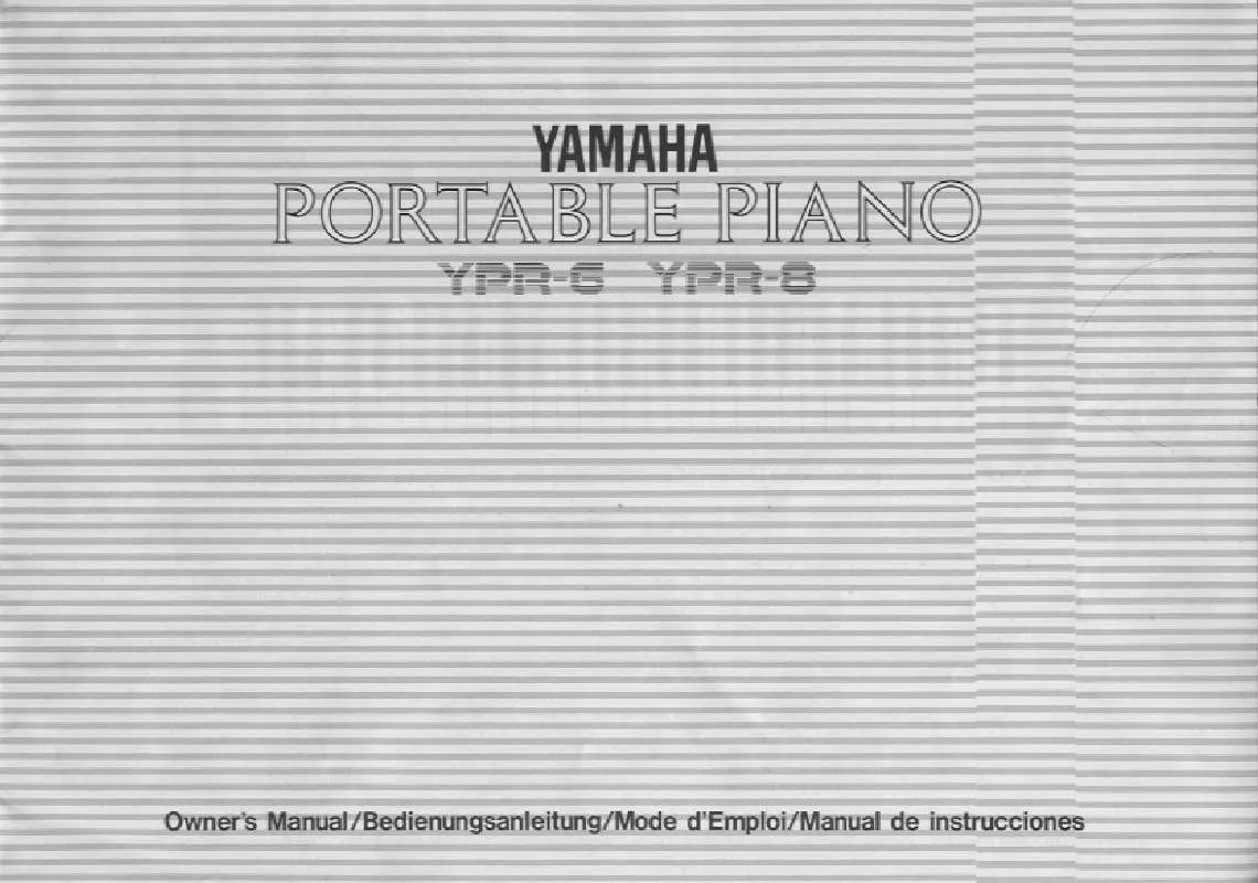 Mode d'emploi YAMAHA YPR-8-YPR-6