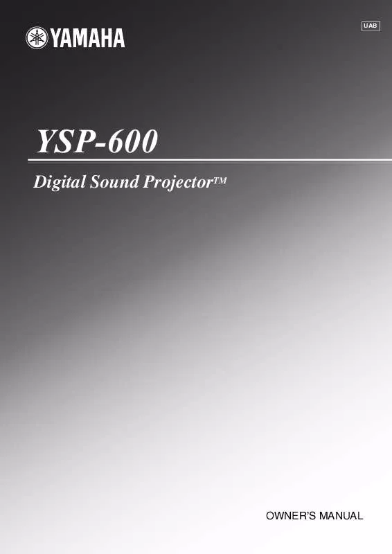Mode d'emploi YAMAHA YSP-600