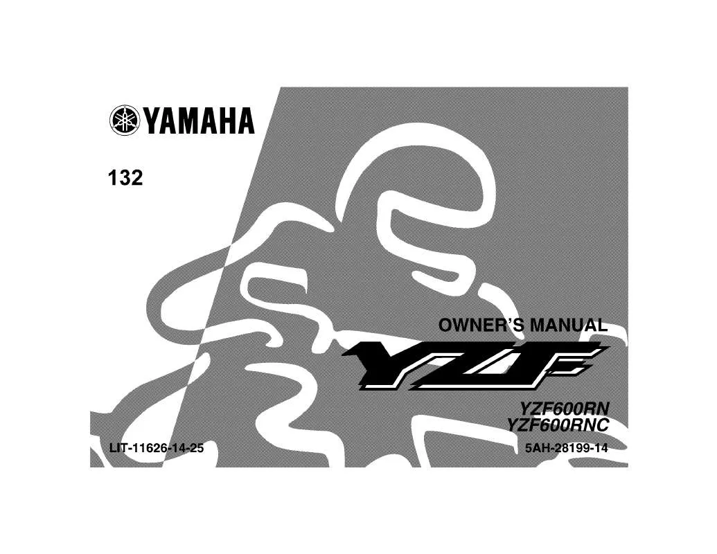 Mode d'emploi YAMAHA YZF-600R-2001
